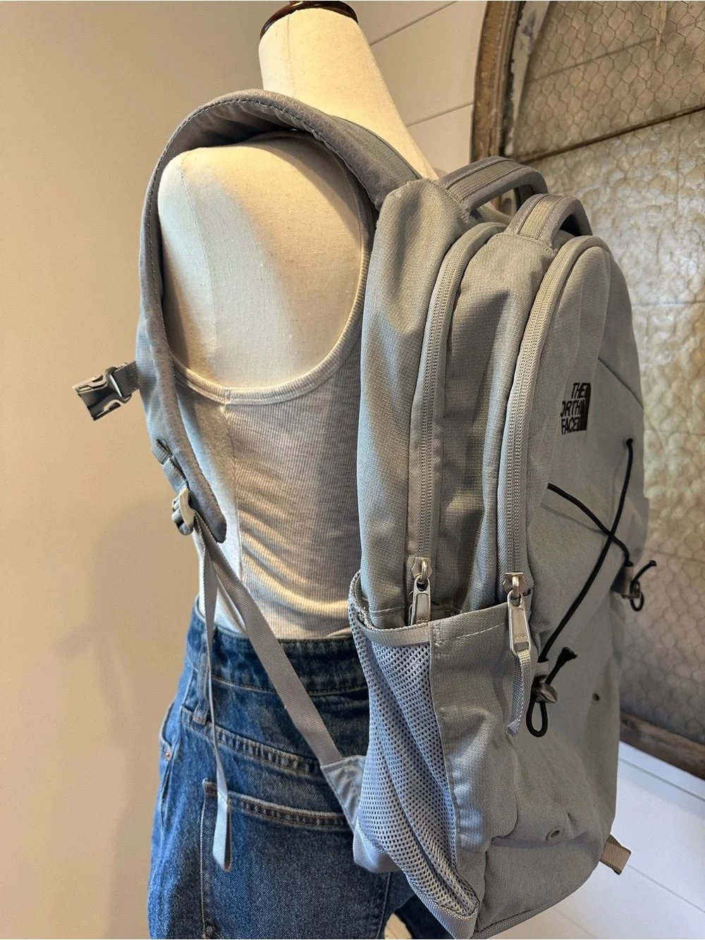 The North Face Backpack Jester Campus Gray with Bungee Detail